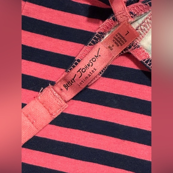 BETSEY JOHNSON INTIMATES TOP | Pink/Blue Stripes | Size L - Picture 9 of 9